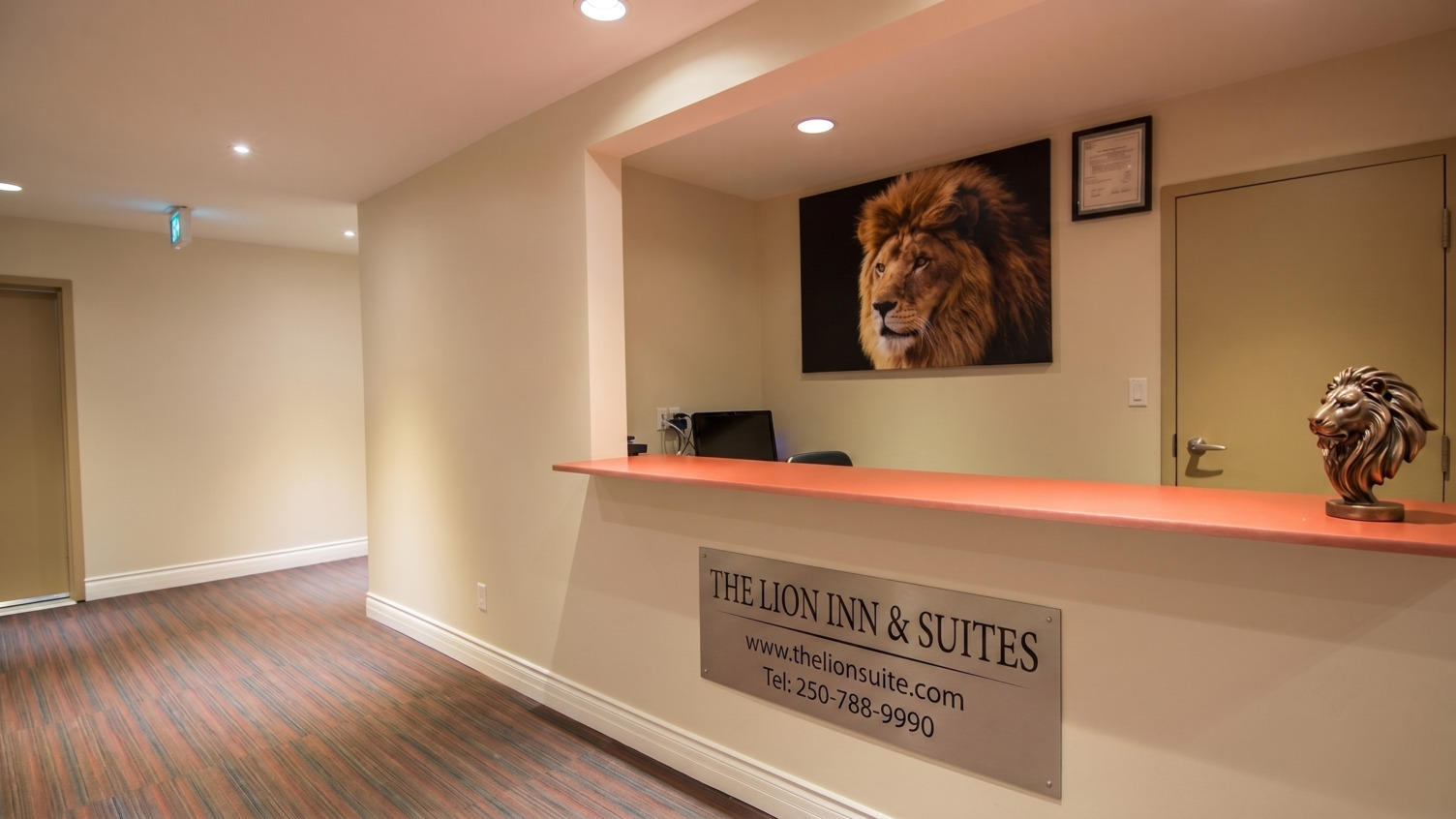 Hotel reception and lobby area